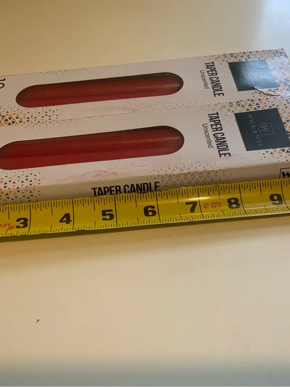 DecorRack 6 Red Taper Candles, 10 inch, Unscented Long Lasting and Smokeless